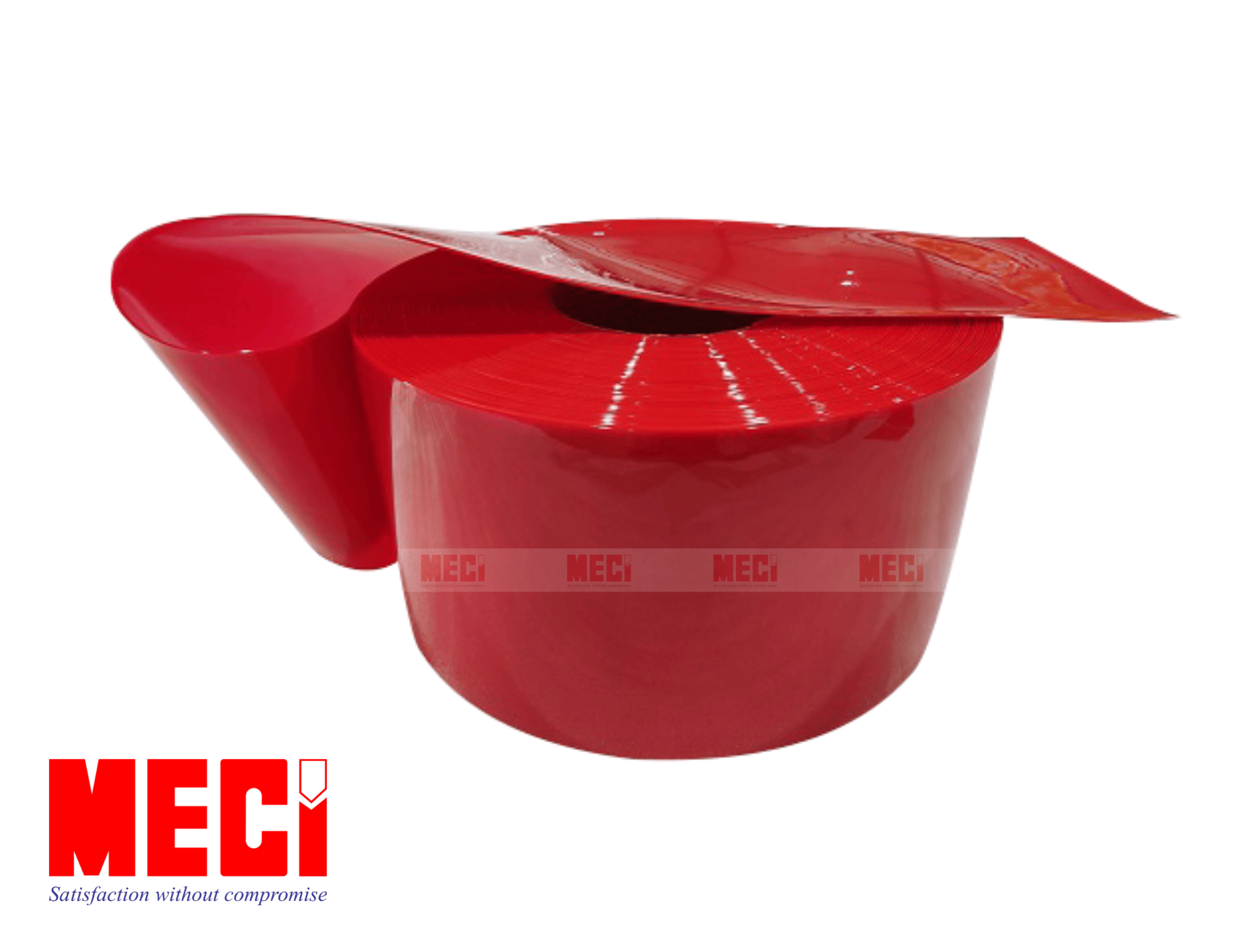 Rèm nhựa PVC màu đỏ ngăn tia lửa hàn ở khu sản xuất Cuộn nhựa PVC màu đỏ đậm