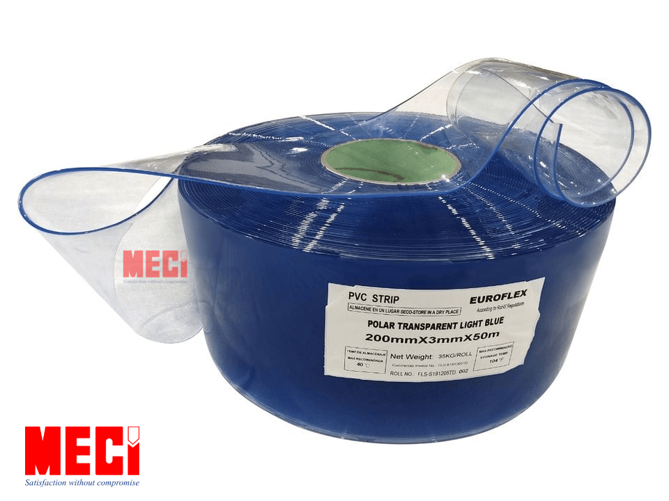 Cuộn nhựa PVC màu xanh dương trong