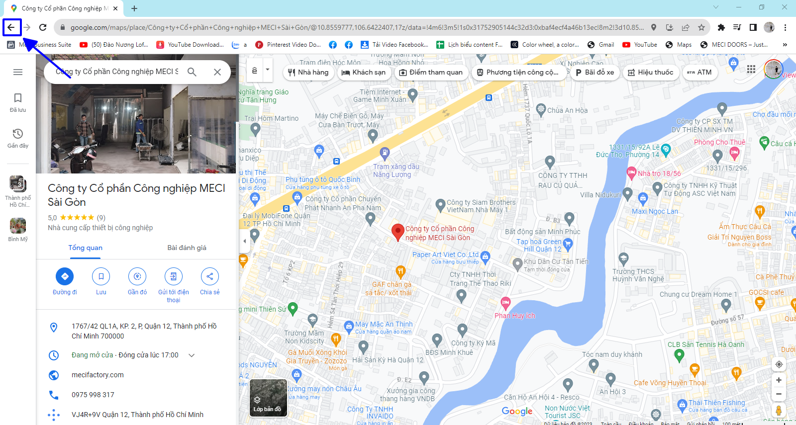 đánh giá cửa hàng MECI tại Google Maps