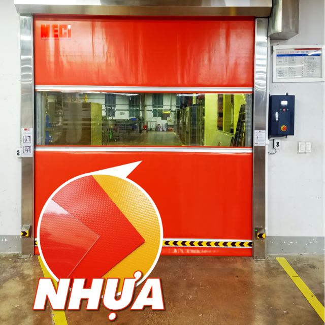 Cửa cuốn nhanh dùng loại nhựa gì? Hình ảnh cho biết nhựa trong cửa cuốn nhanh.