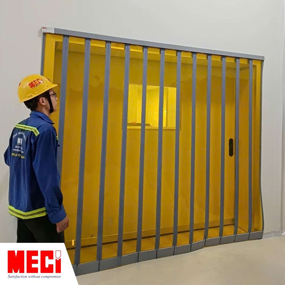 Kỹ thuật MECI trước rèm nhựa nam châm