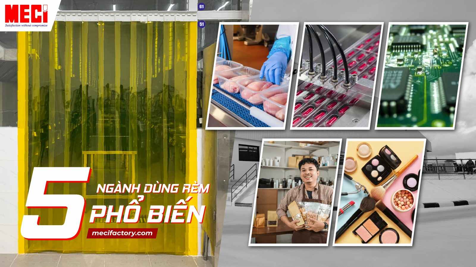 hình ảnh rèm nhựa PVC và 5 ngành ứng dụng được ứng dụng phổ biến