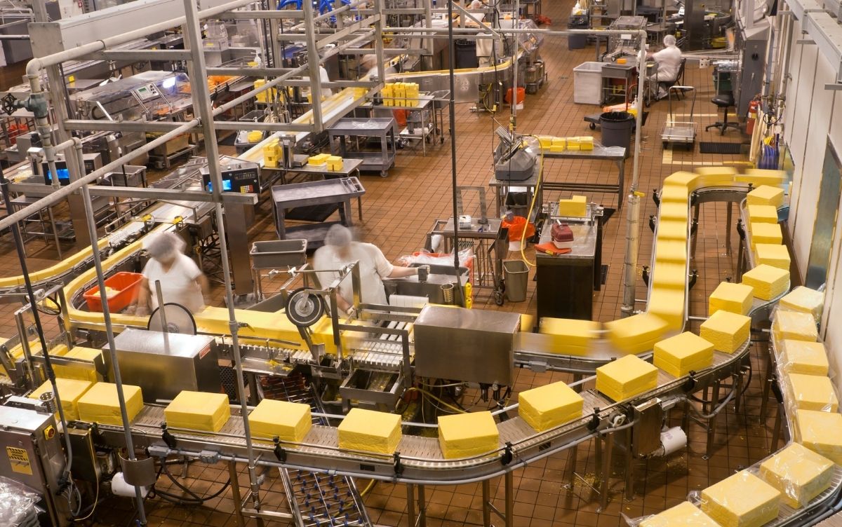 Hình nhà máy dây chuyền sản xuất thực phẩm