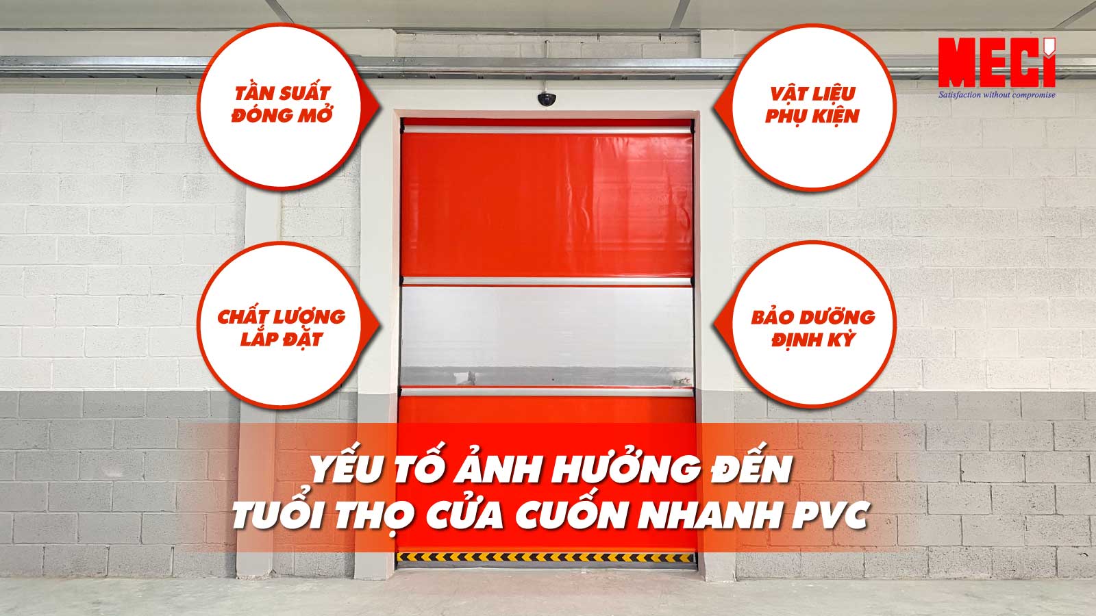 Hình các yếu tố ảnh hưởng đến tuổi thọ cửa cuốn nhanh pvc