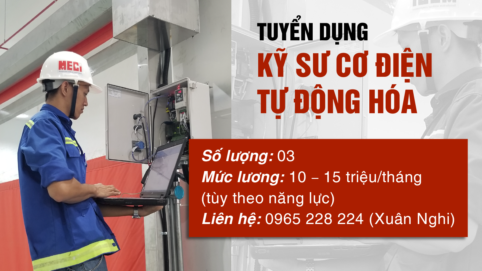ảnh bìa của tuyển dụng 03 KỸ SƯ CƠ ĐIỆN/TỰ ĐỘNG HÓA