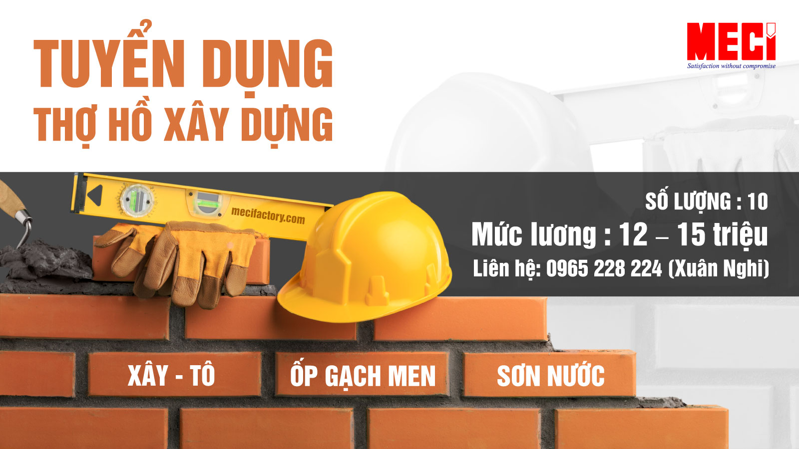 ảnh bìa của tuyển dụng thợ hồ xây dựng